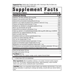 Close-up of bottle label highlighting 55+ formula