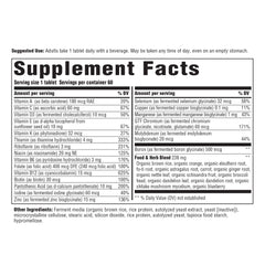 Close-up of INNATE Iron Free Multivitamin for men label