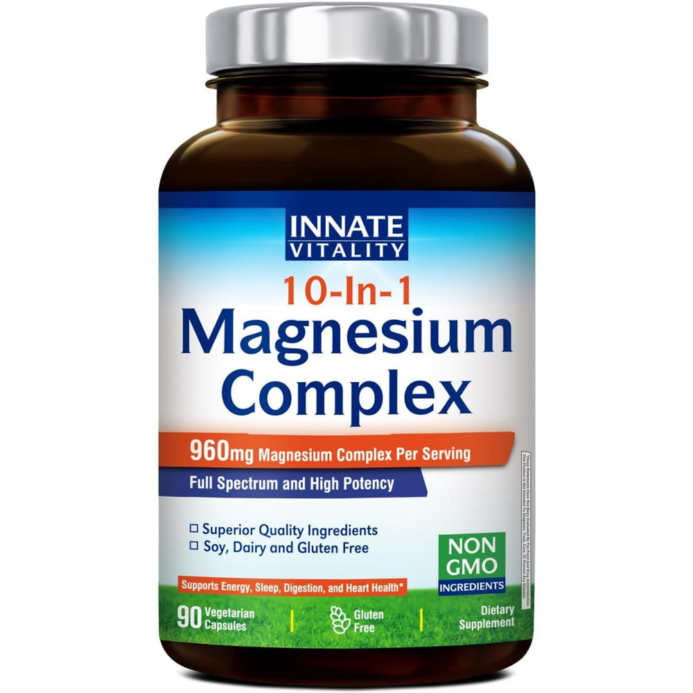 Front view of Innate Vitality Magnesium Complex bottle