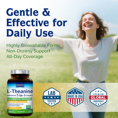 Innate Vitality open bottle with 120 capsules illustrating long-lasting supply and convenience