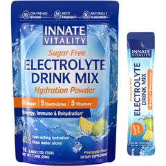 Innate Vitality electrolytes stickpack close-up for quick on-the-go hydration
