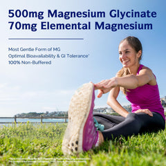 Innate Vitality Magnesium Glycinate label highlighting gluten-free and non-GMO formula.