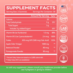 Naturally fermented ACV aroma signals purity and potency in these gummies.