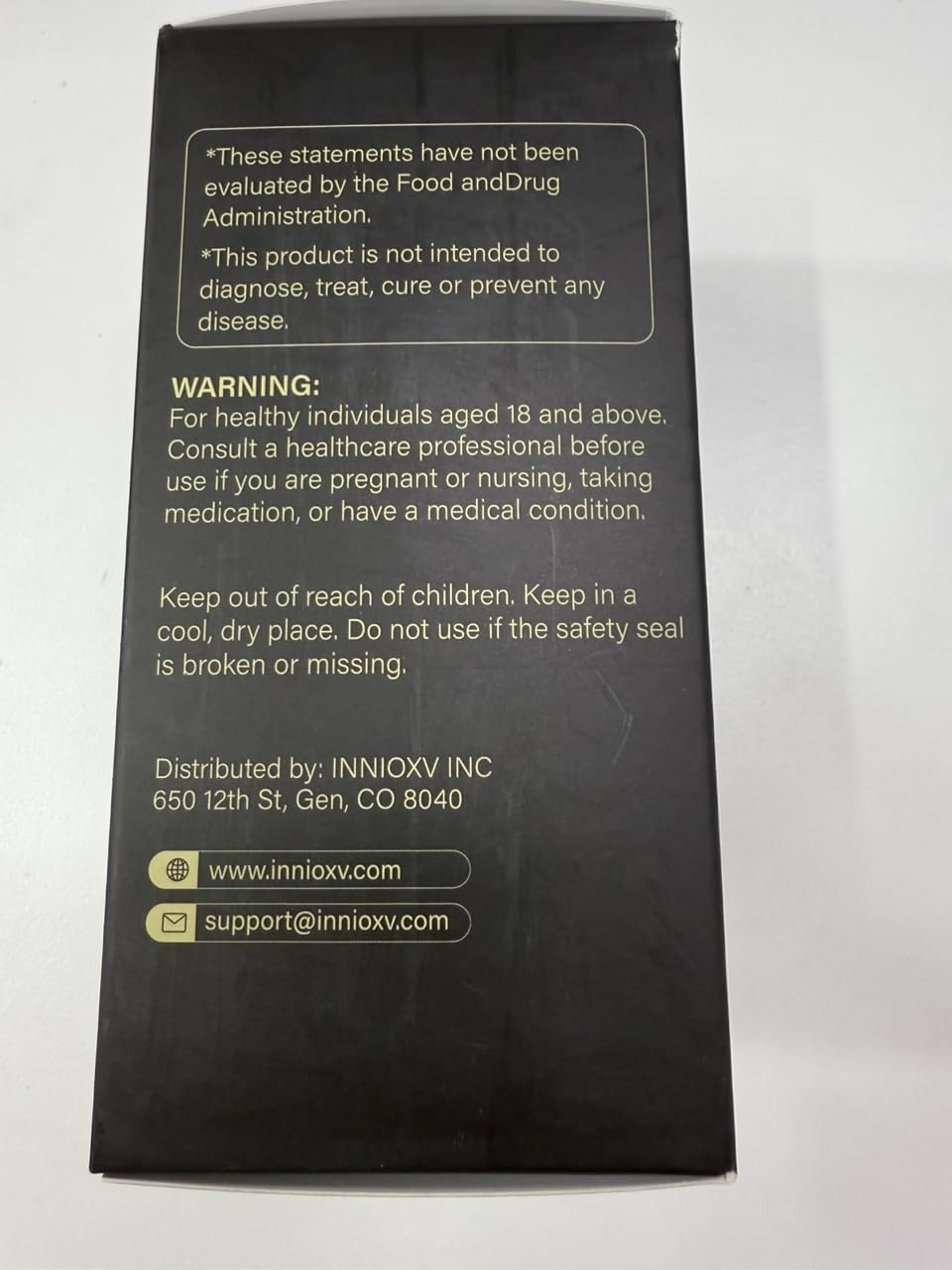 Pack shot of INNIOXV Creatine Monohydrate capsules (5000mg per serving, 50 servings)