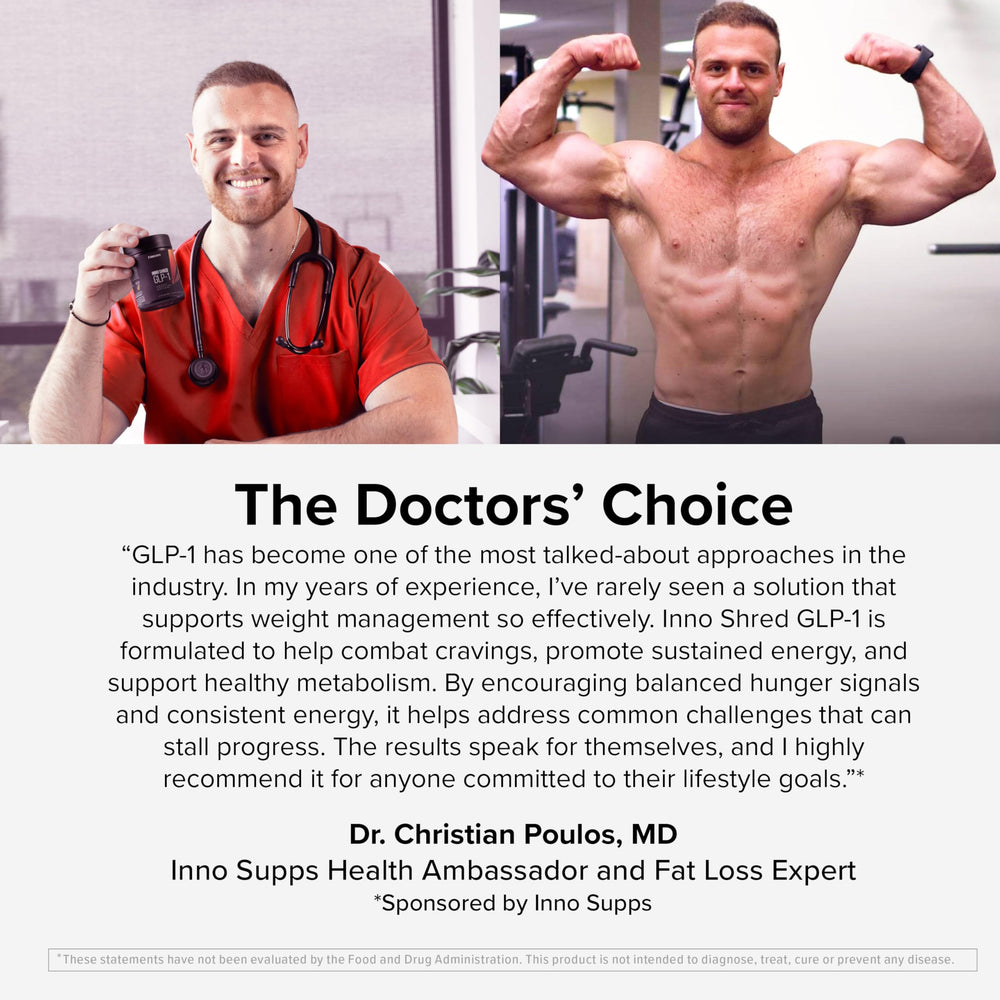 Graphics highlighting GLP-1, thermogenic support and energy