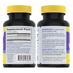 InnovixLabs daily routine with K2 softgels on shelf