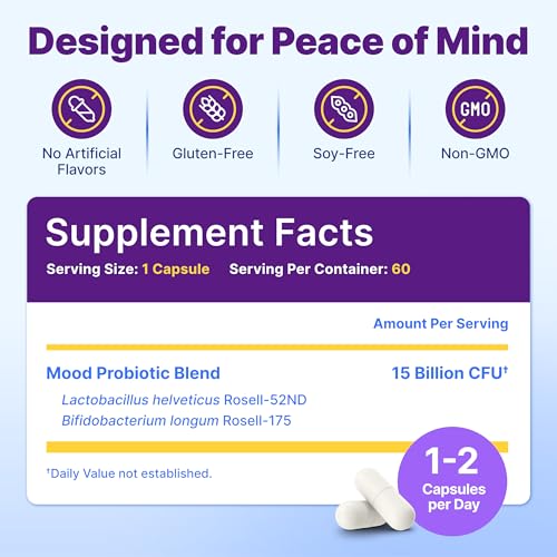 Illustration of gut brain connection for mood support