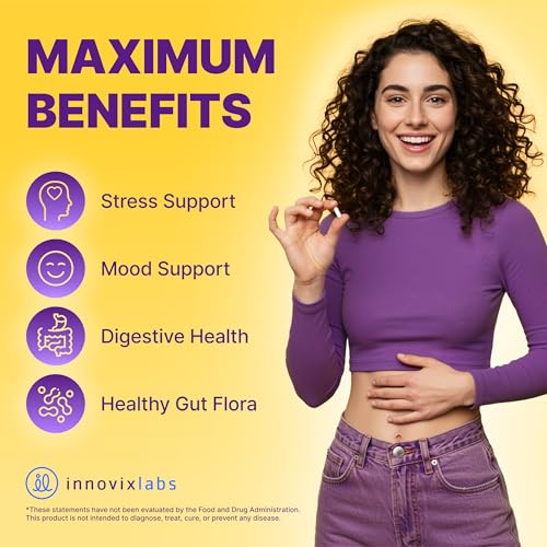 Packaging label showing mood probiotic benefits