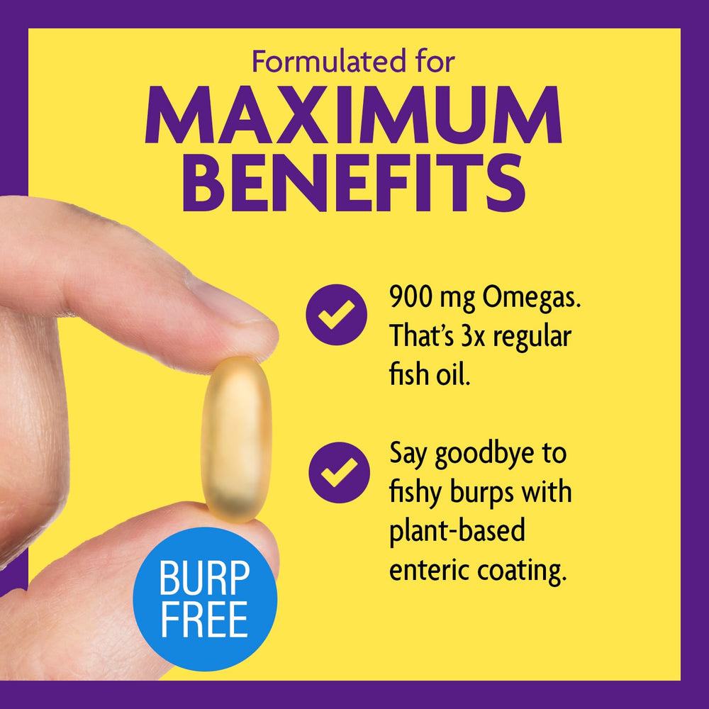 Nutrition facts label on InnovixLabs Omega-3 bottle