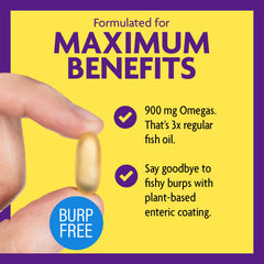 Nutrition facts label on InnovixLabs Omega-3 bottle