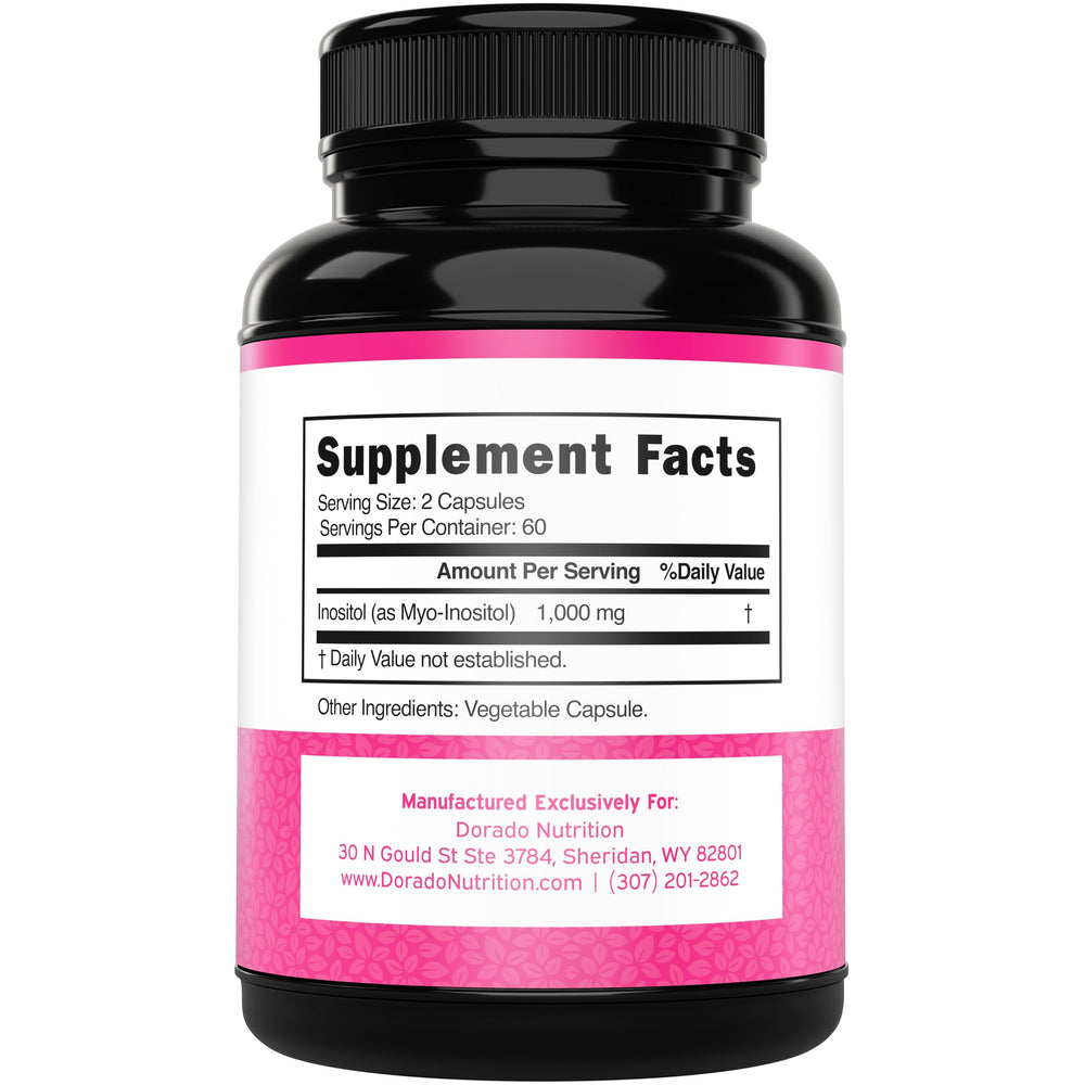 Close-up of Myo-Inositol capsules