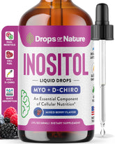 Inositol supplement bottle with mixed berry drops (60ml) for women