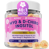 Myo-Inositol & D-Chiro Inositol gummies bottle on white background