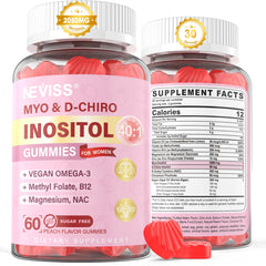 Myo-Inositol & D-Chiro Inositol gummies bottle and packaging