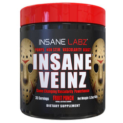 Insane Labz Insane Veinz fruit punch scoop facilitates precise dosing.