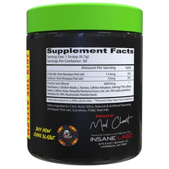 Insane Labz Psycho Sam serving scoop shows precise dosing for consistent energy.