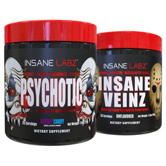 Insane Labz Psychotic gummy-candy bottle fuels focused pre-workouts with bold flavor
