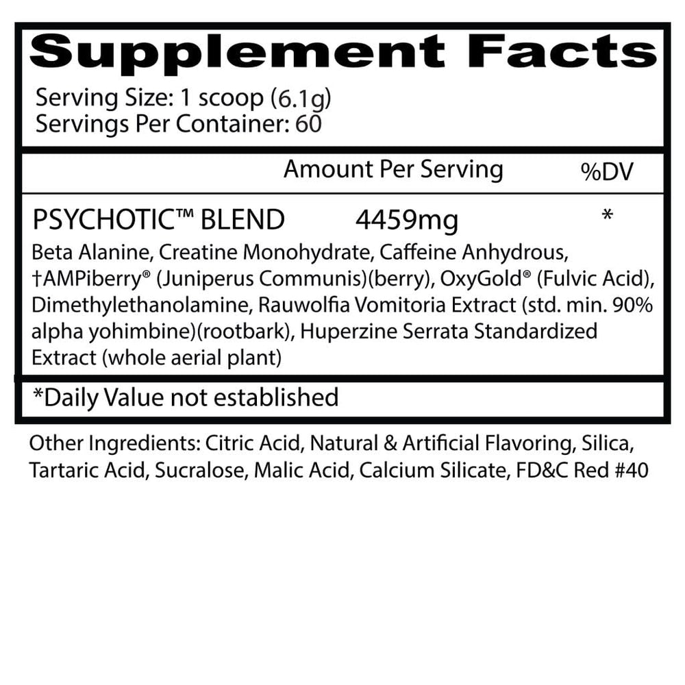 Insane Labz Psychotic mixed drink ready for a workout session