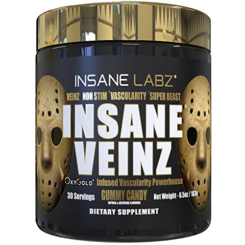 Insane Labz Veinz Gold label detail highlights nitric oxide boost