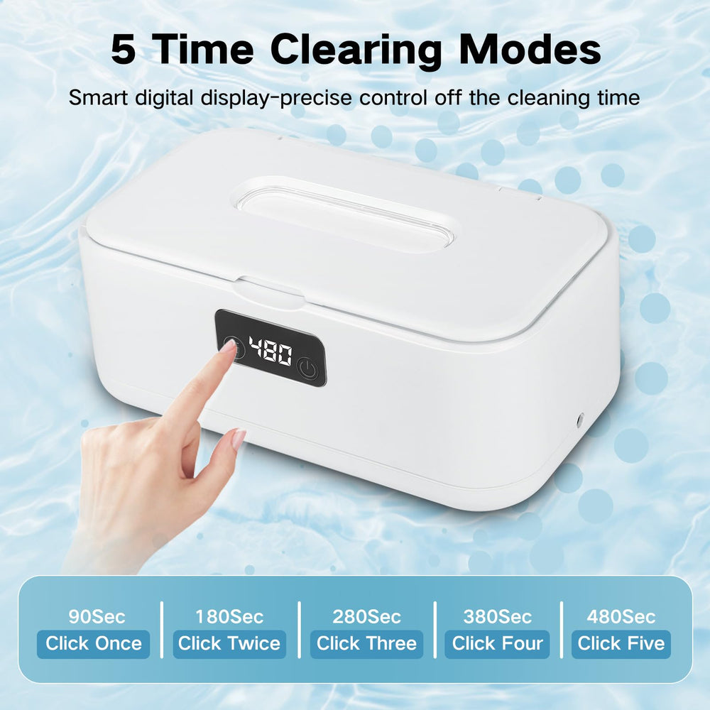 Transparent lid view of the cleaning process