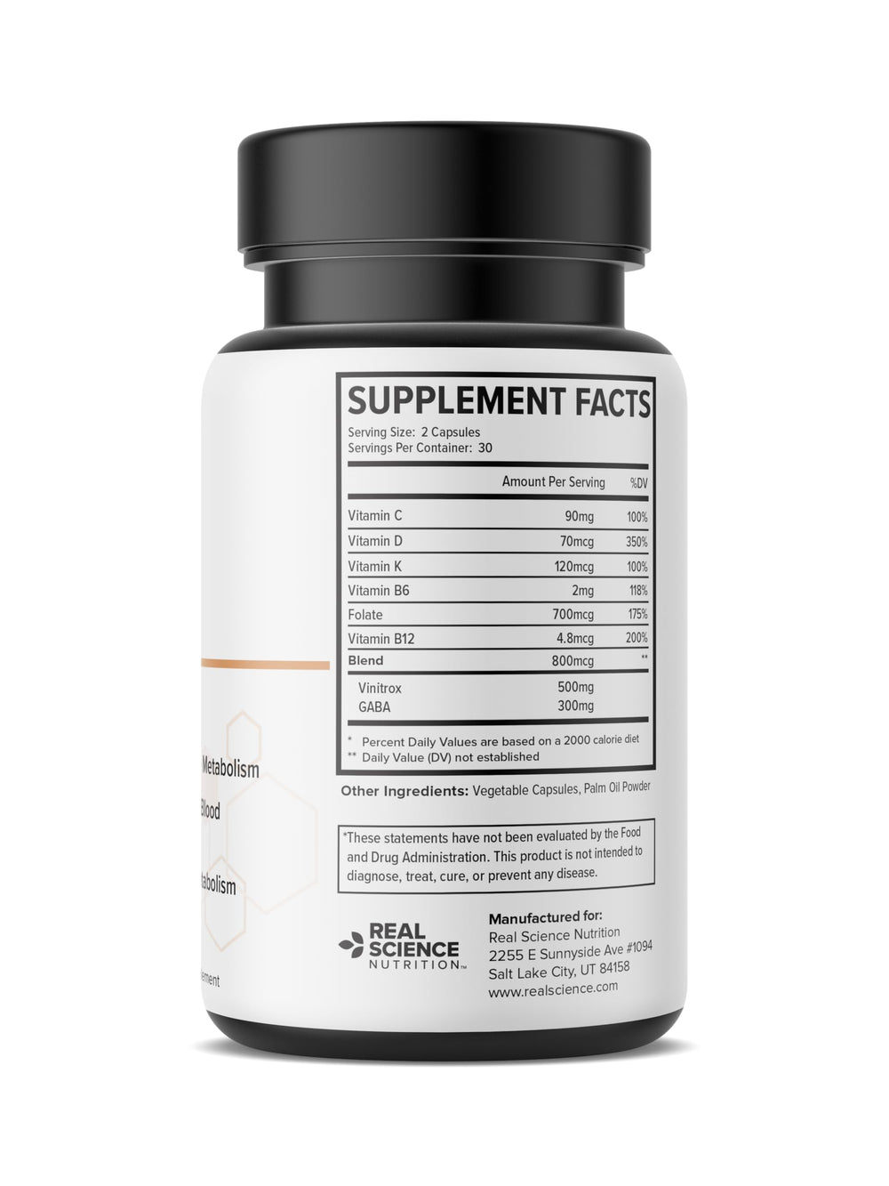 Graphic showing vitamins C, K and B in InsoBalance