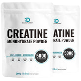 Instant Creatine Monohydrate powder bottle in a two-pack