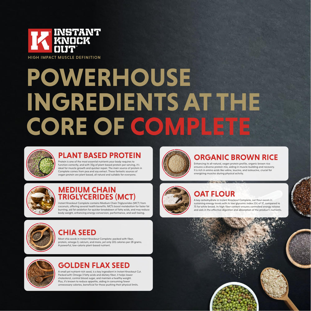 Serving suggestion for Instant Knockout Complete Shred Vanilla