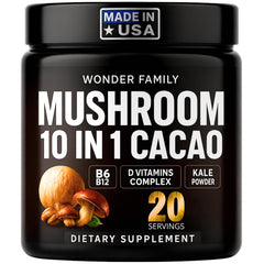Hero image: Instant Mushroom Powder 10:1 with Cordyceps, Reishi, Chaga and Shiitake