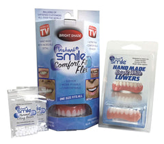 Product image showing bright white shade upper and lower teeth