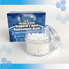 Safe, oral-use beads suitable for temporary tooth replacement