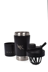 Insulated Protein Shaker Bottle leakproof lid prevents spills in bags and backpacks.