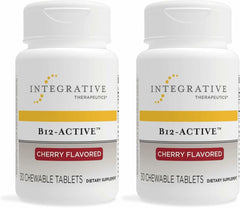 B-12 Active cherry-flavored chewables bottle front