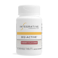 Product pack shot of Integrative Therapeutics B12-Active cherry chewable 30 count
