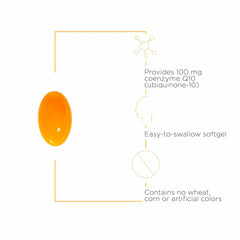 Close-up label of Integrative Therapeutics CoQ10 100 mg softgels