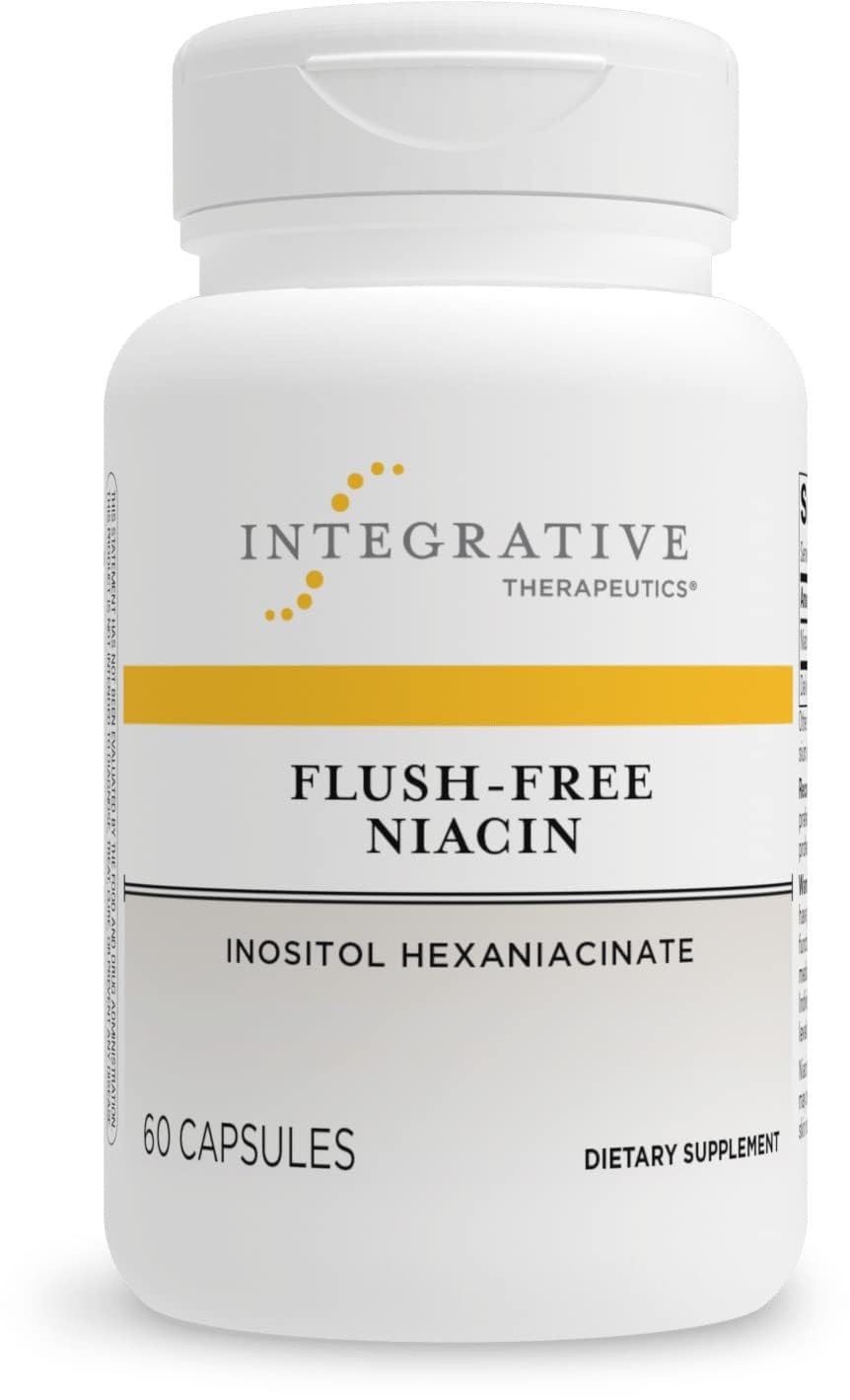 Front view of Integrative Therapeutics Flush-Free Niacin bottle