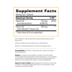 Close-up of K2 + D3 capsule