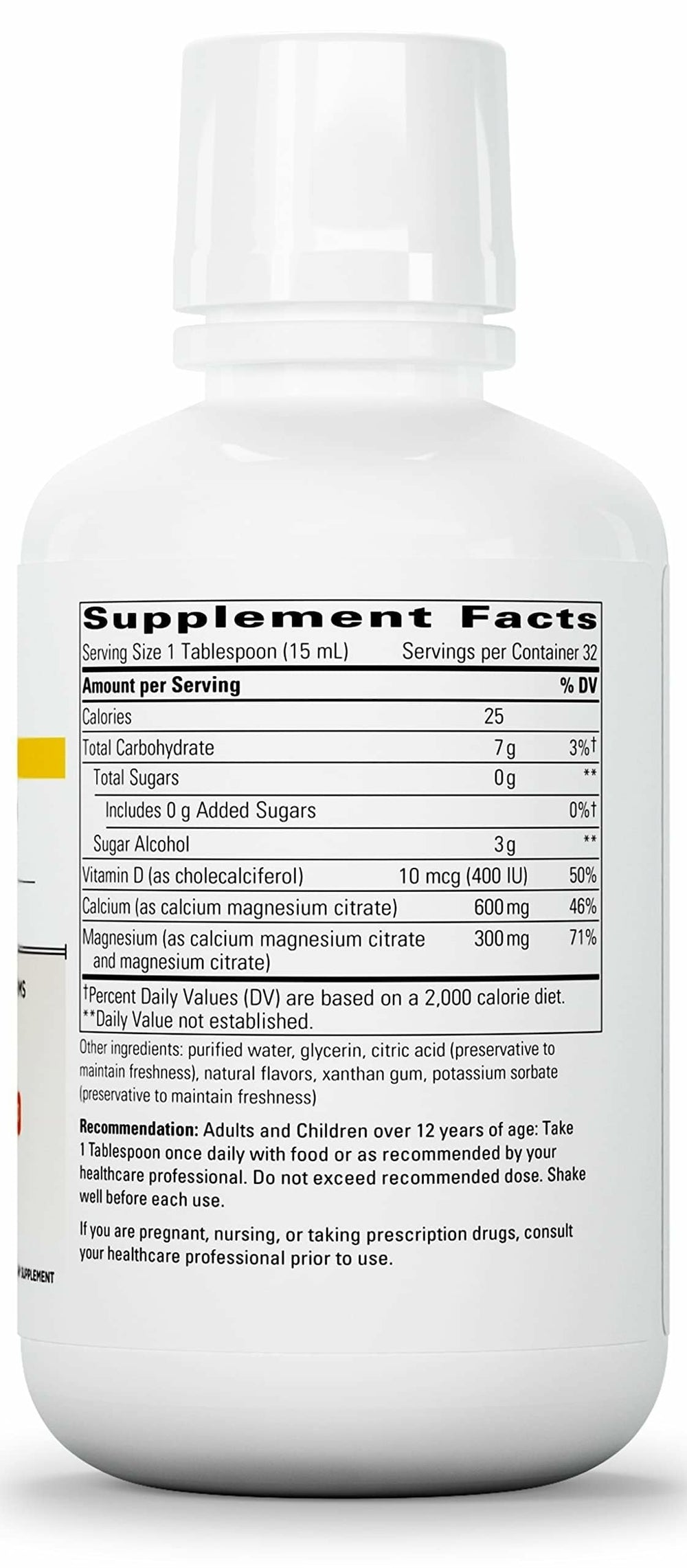 Close-up of bottle with product label