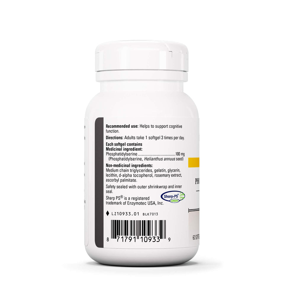 Product label back of Integrative Therapeutics Phosphatidylserine