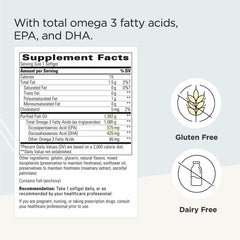 Omega-3 soft gels inside bottle
