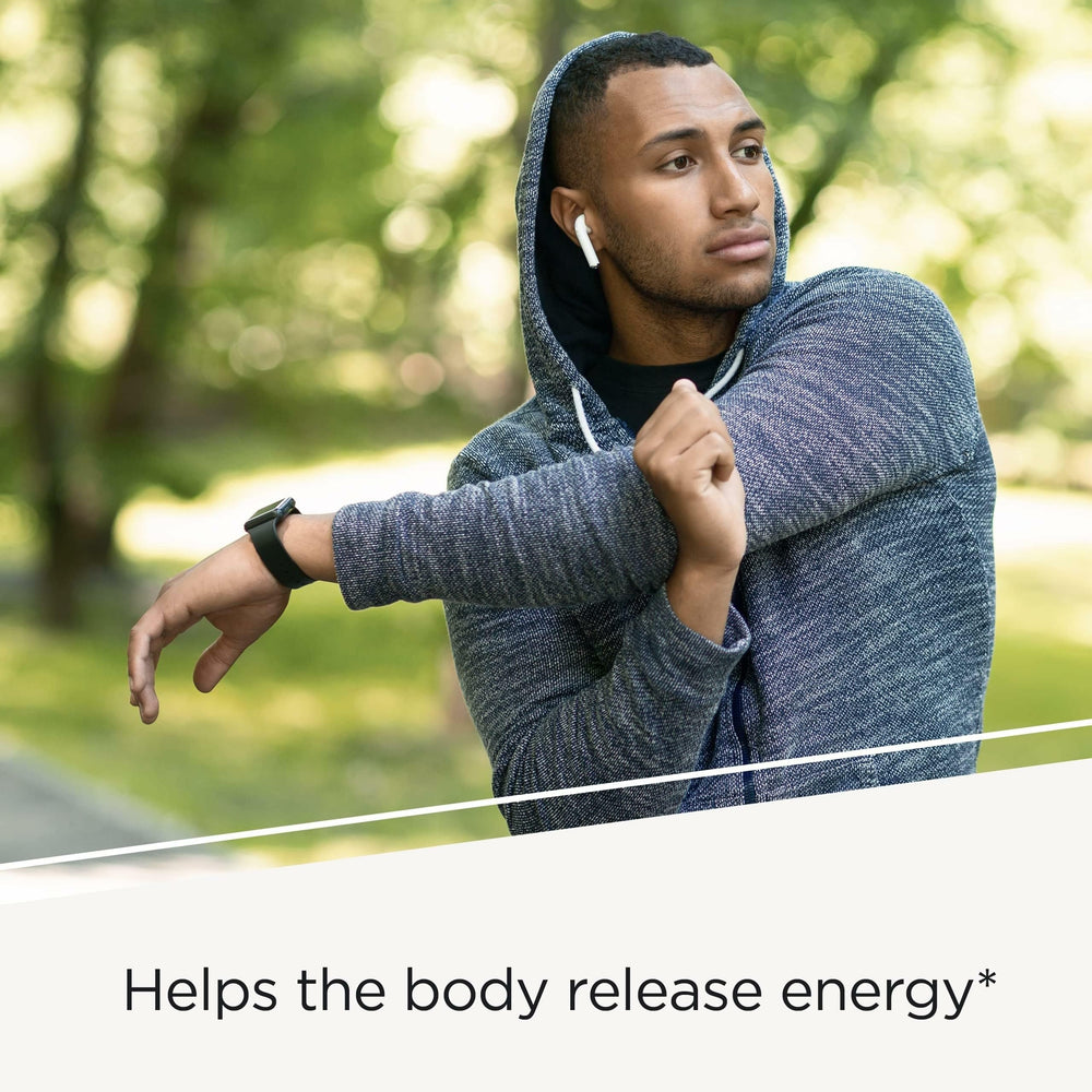 Open bottle with 30-count Riboflavin capsules