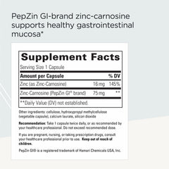 Close-up of PepZinGI zinc-carnosine complex