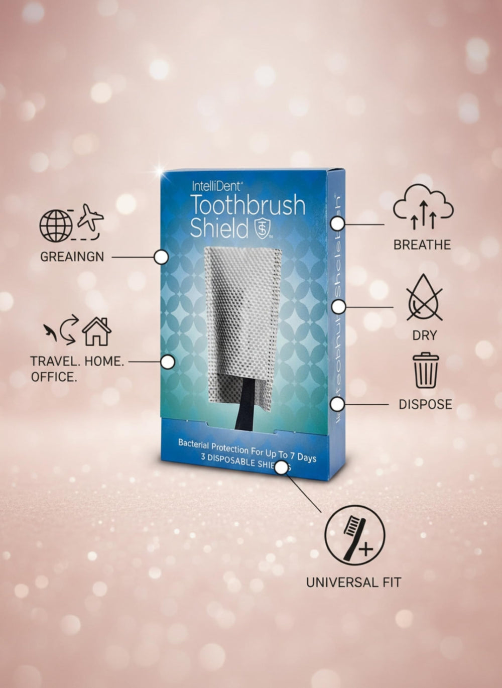 Universal fit design compatible with most standard toothbrushes