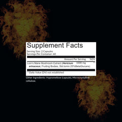 Serving size illustration showing two capsules per day