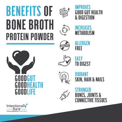 Dairy-free allergen-free vanilla bone broth powder tub