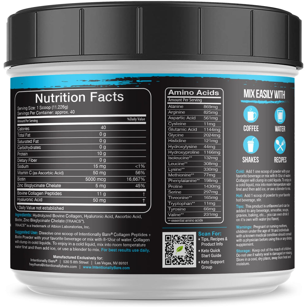 USA-made with BPA-free packaging for Intentionally Bare Collagen Powder