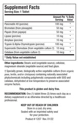 Intenzyme Forte formula with bromelain and papain for proteolytic digestion