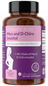 Intimate Rose Myo-Inositol and D-Chiro Inositol supplement bottle for women