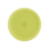 Lime green Invisalign aligner and retainer case open with aligners inside