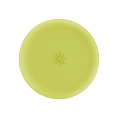 Lime green Invisalign aligner and retainer case open with aligners inside