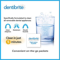 Invisalign aligners before cleaning with Dentibrite Crystals